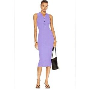 A.L.C. Asher Knit Ribbed Purple Tank Bodycon Midi Dress Women’s Size S